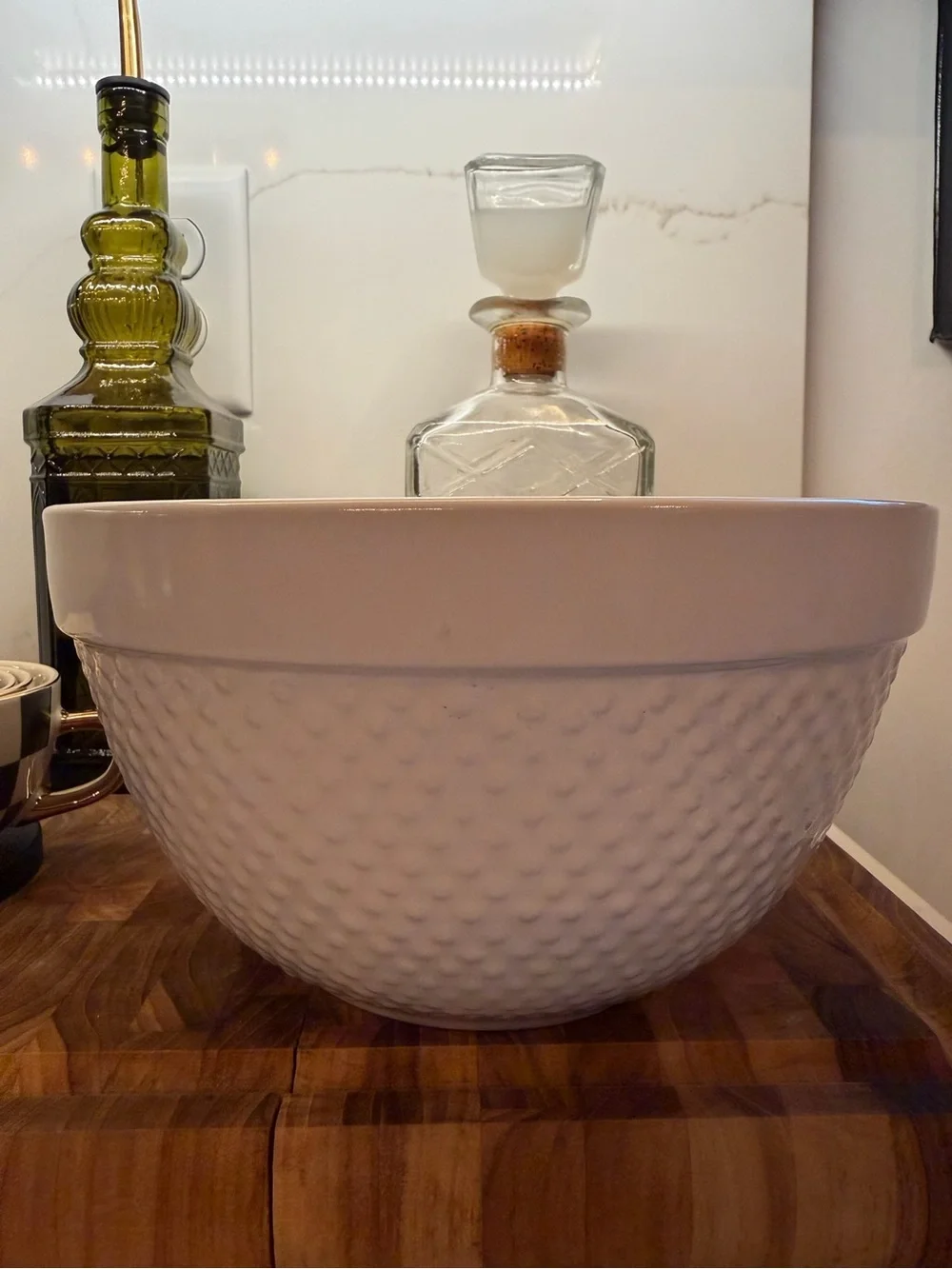 Mayfair & Jackson Large Serving Bowl with Embossed Dots